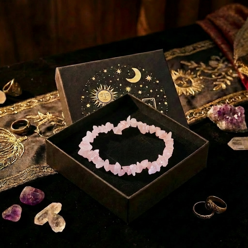 Rose Quartz Chips Bracelet