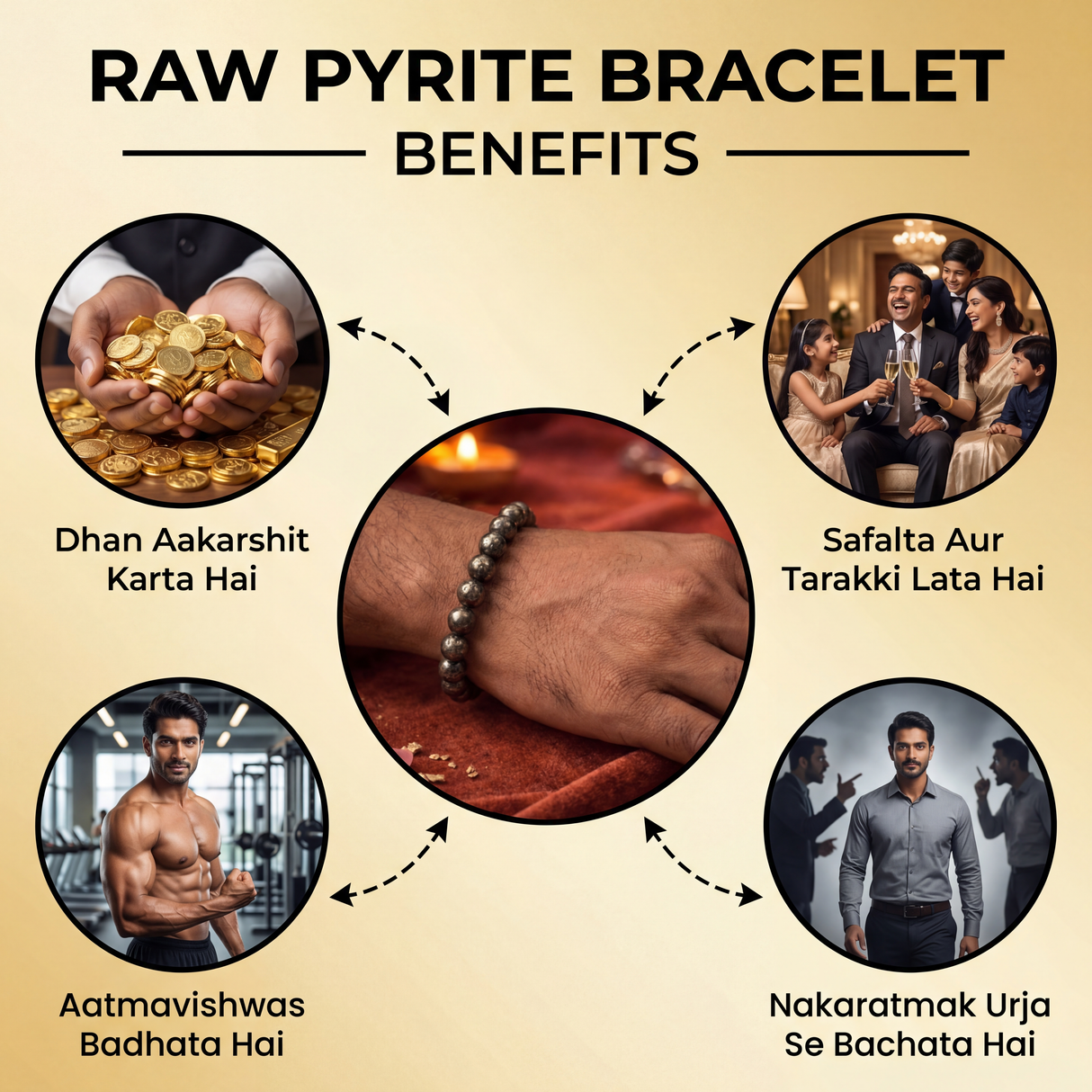 Raw Pyrite Bracelet